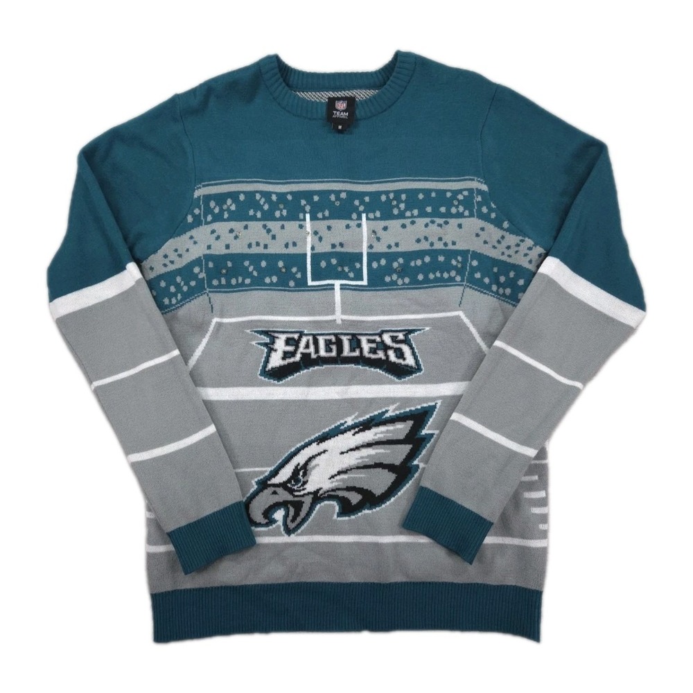 Philadelphia Eagles Light Up Sweater Mens Large NFL Christmas